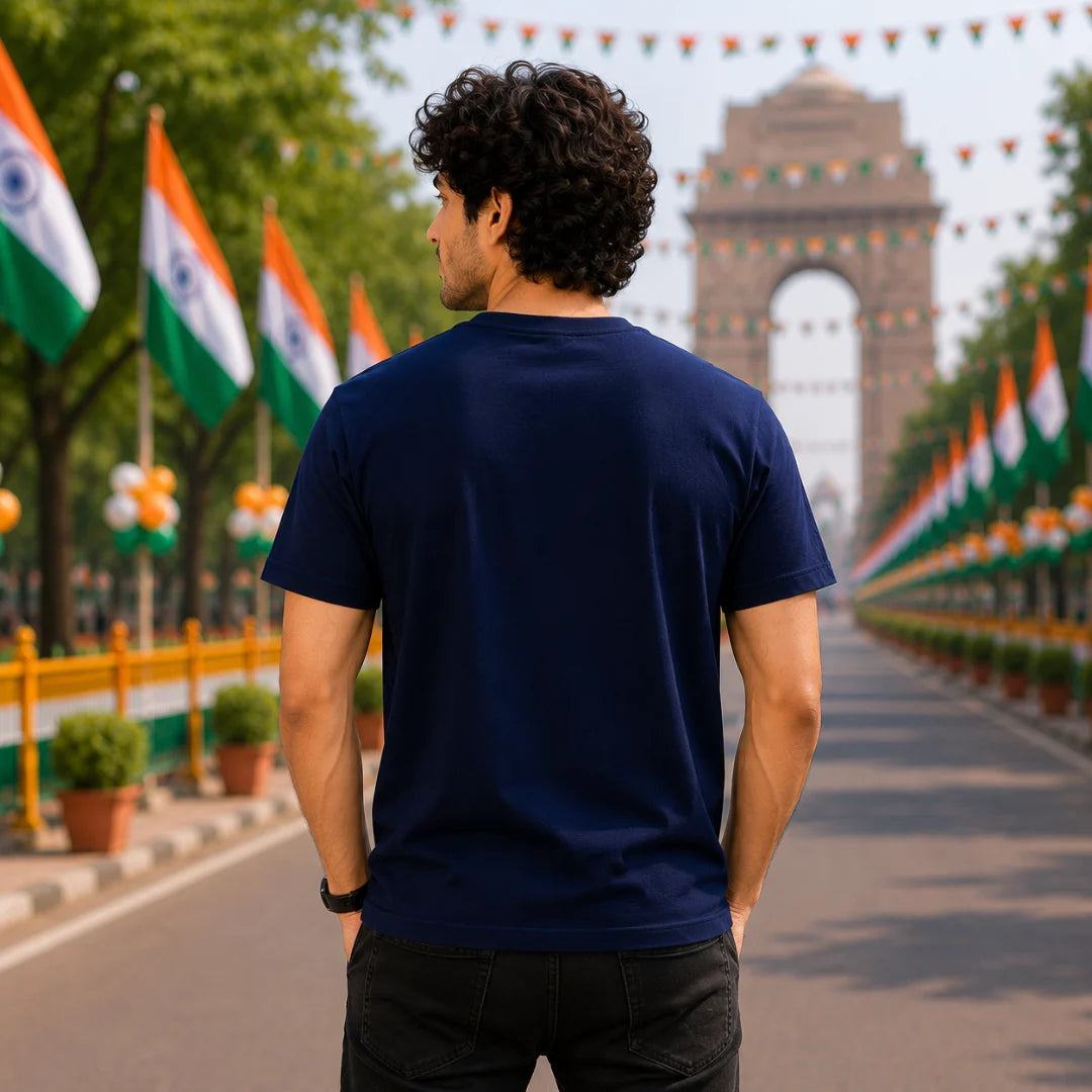 Premium India Independence Edition Graphic T-Shirt | 180 GSM Pure Cotton, Regular Fit