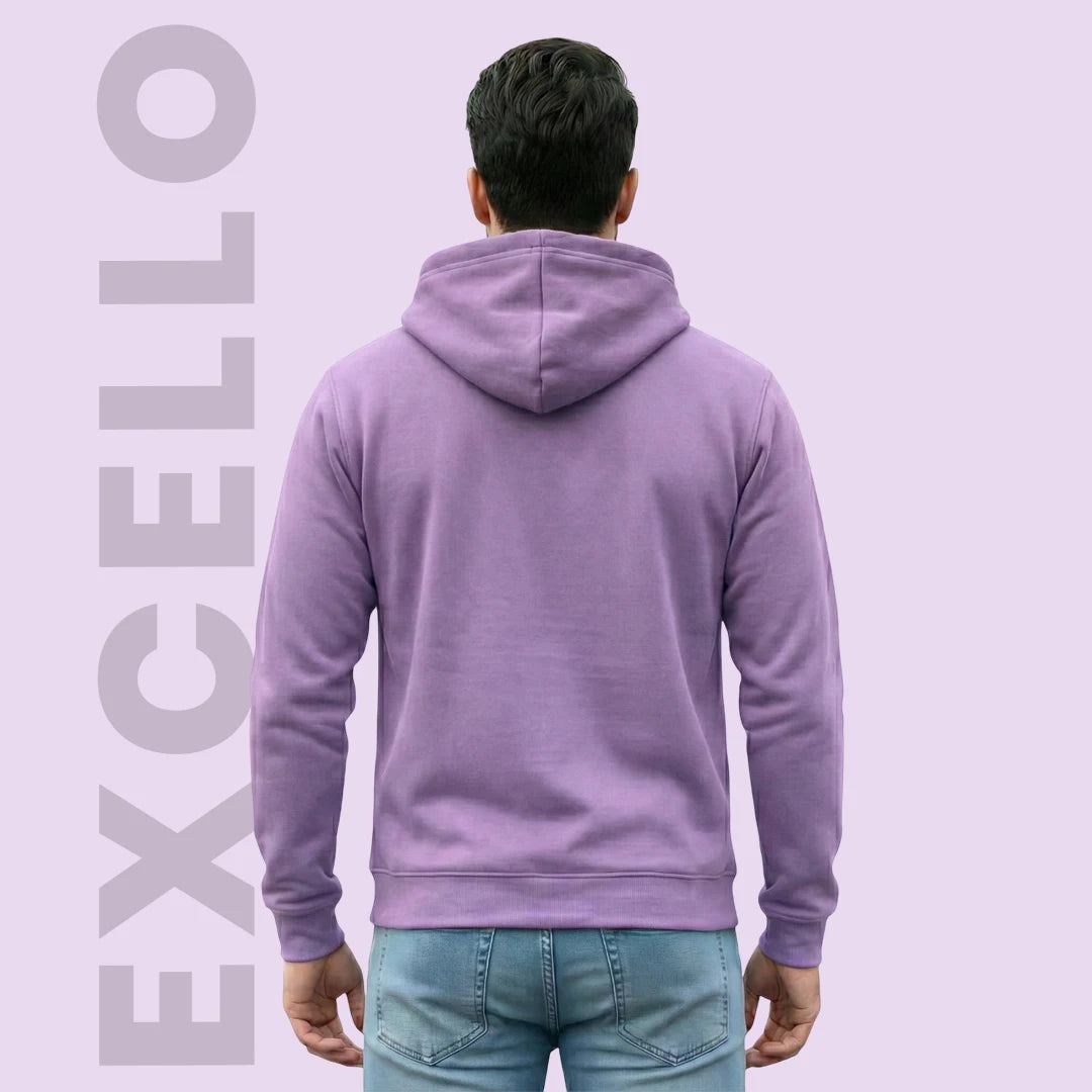 Men's Premium Solid Hoodie | Classic Regular Fit Cotton Blend Pullover Hoodie with Kangaroo Pocket | Essential Casual Winter Streetwear