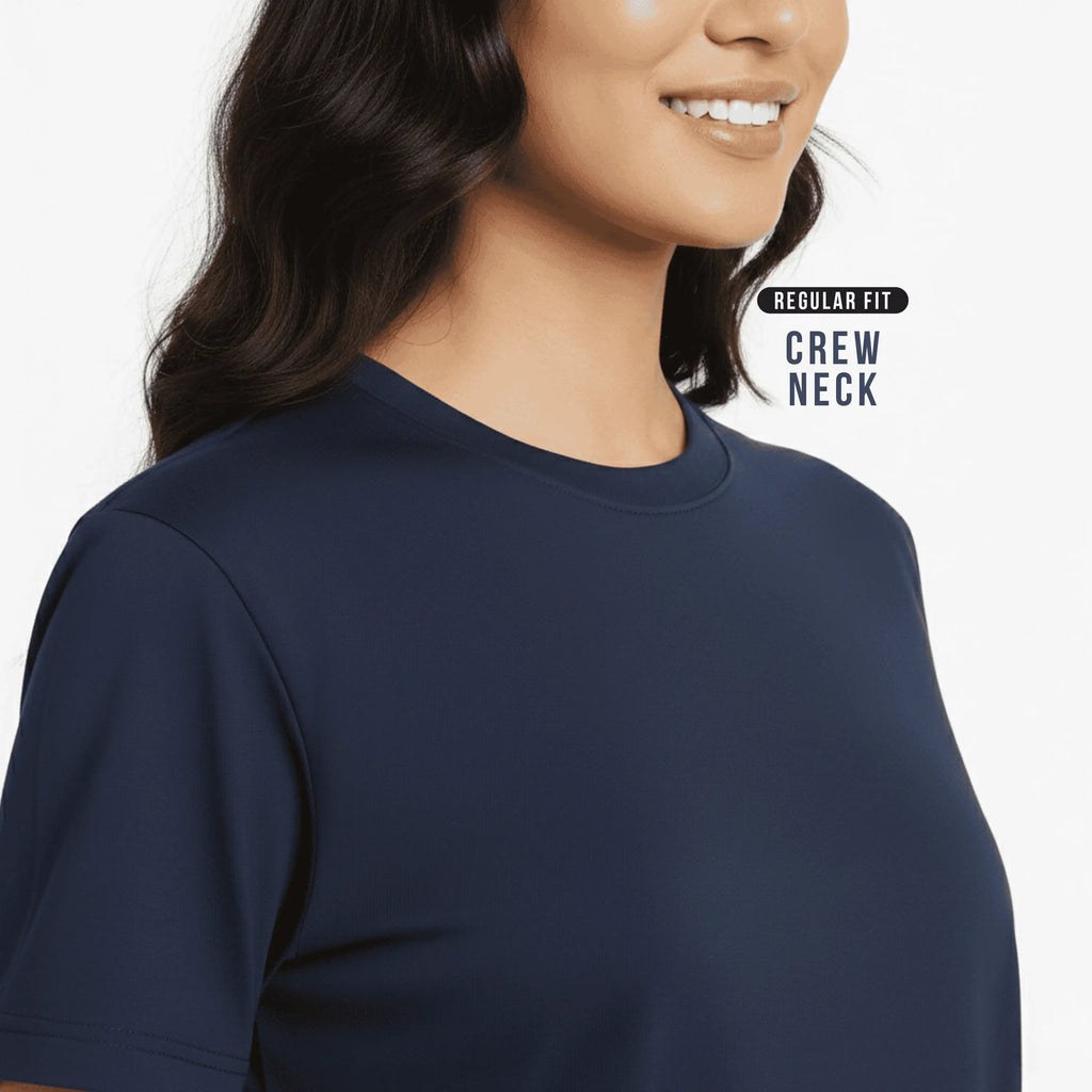 Premium 100% Organic Cotton Women’s Regular Fit Crew Neck T-Shirt – 180 GSM Bio-Washed Comfort Tee