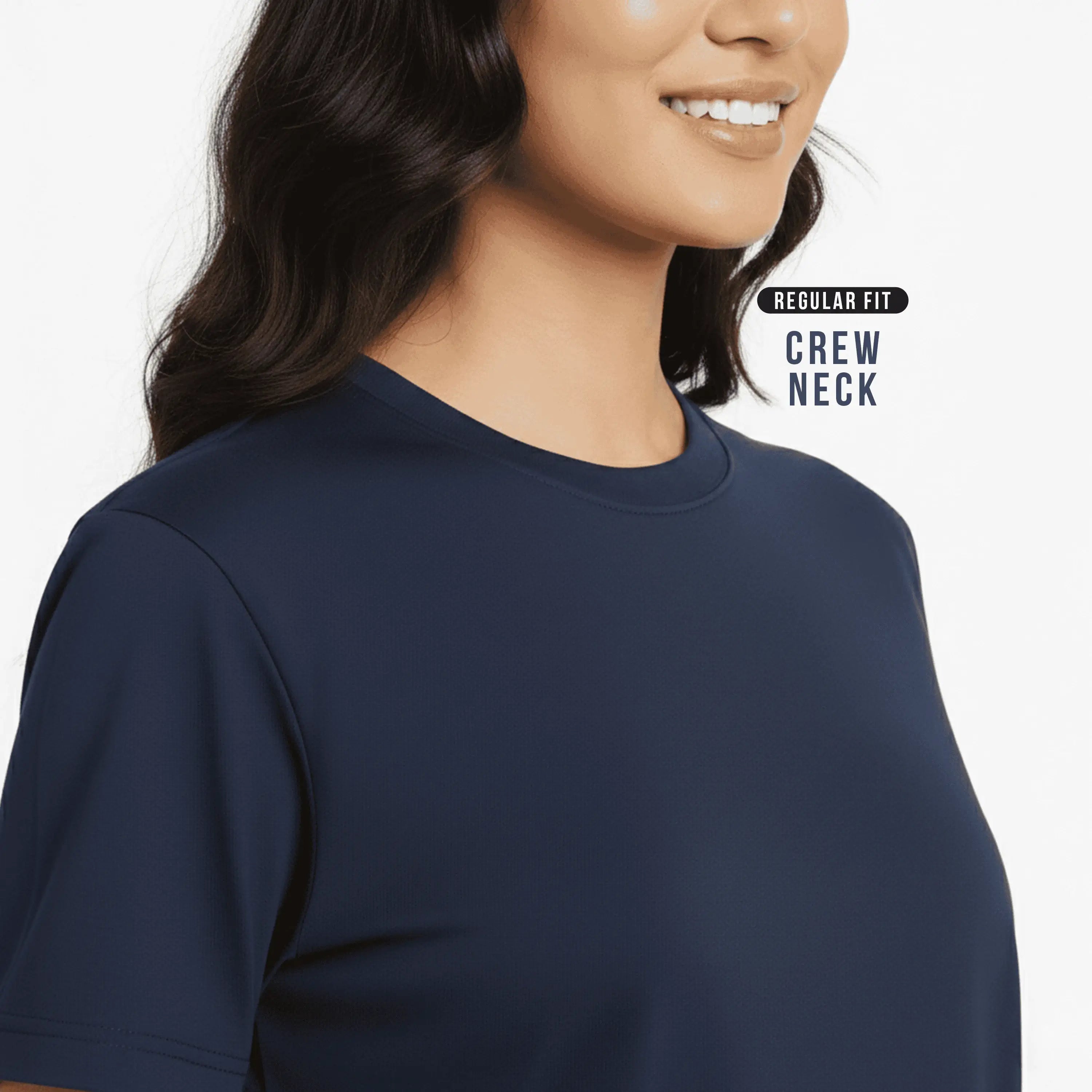 Premium 100% Organic Cotton Women’s Regular Fit Crew Neck T-Shirt – 180 GSM Bio-Washed Comfort Tee