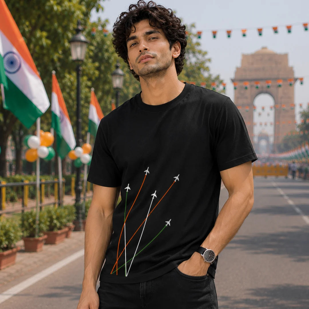 Premium India Independence Edition Graphic T-Shirt | 180 GSM Pure Cotton, Regular Fit