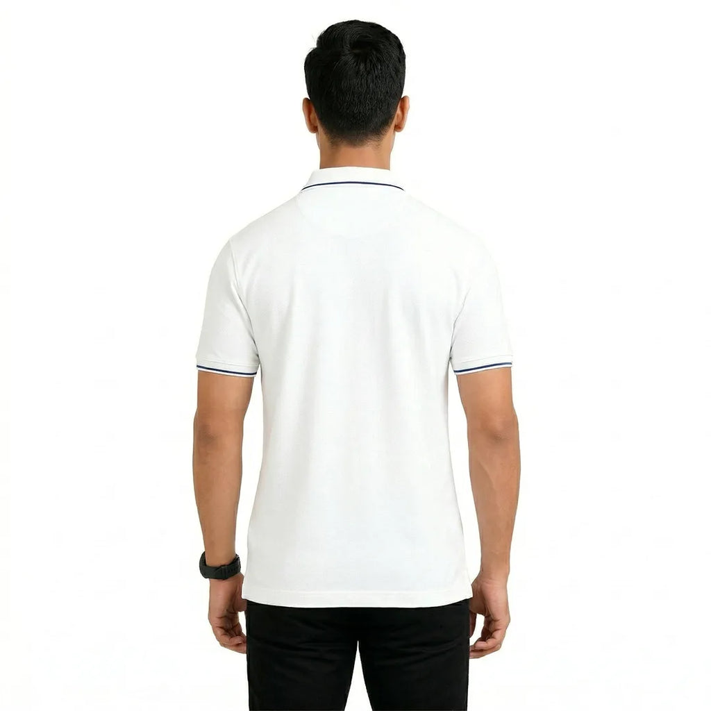 Men’s Premium Polo T-Shirt with Contrast Tipping | 270 GSM | Regular Fit Cotton Pique | Smart Casual & Office Wear