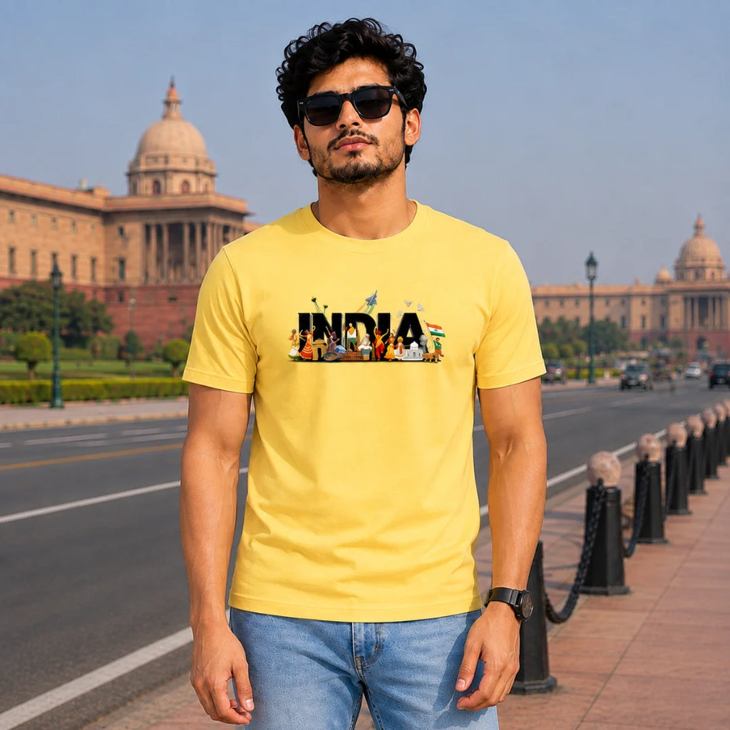 India Independence Edition Graphic T-Shirt | 180 GSM Pure Cotton, Regular Fit