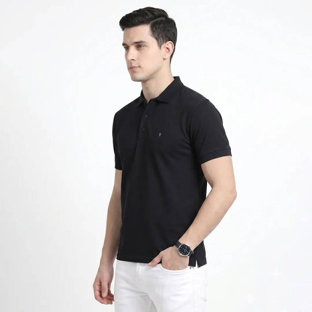 Men's Aeropiq Performance Polo – Wrinkle-Free Sustainable Nano Poly T-Shirt with Cotton-Like Feel