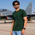 Premium Patriotic Fighter Jet Graphic T-Shirt | 180 GSM Pure Cotton, Bio-Washed Regular Fit