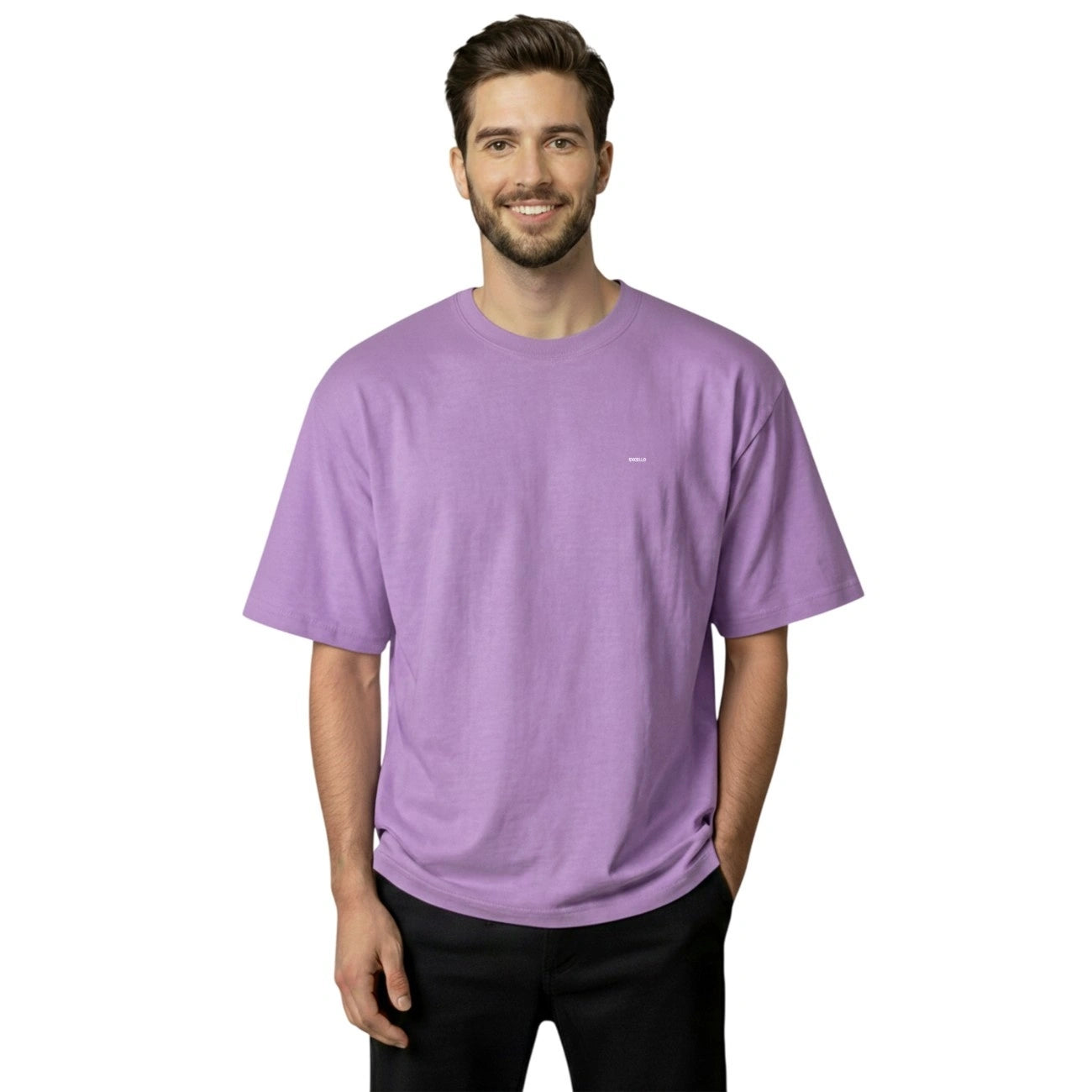 Premium 100% Organic Cotton Men's Oversized T-Shirt – Heavyweight 240 GSM Bio-Washed Relaxed Fit Tee