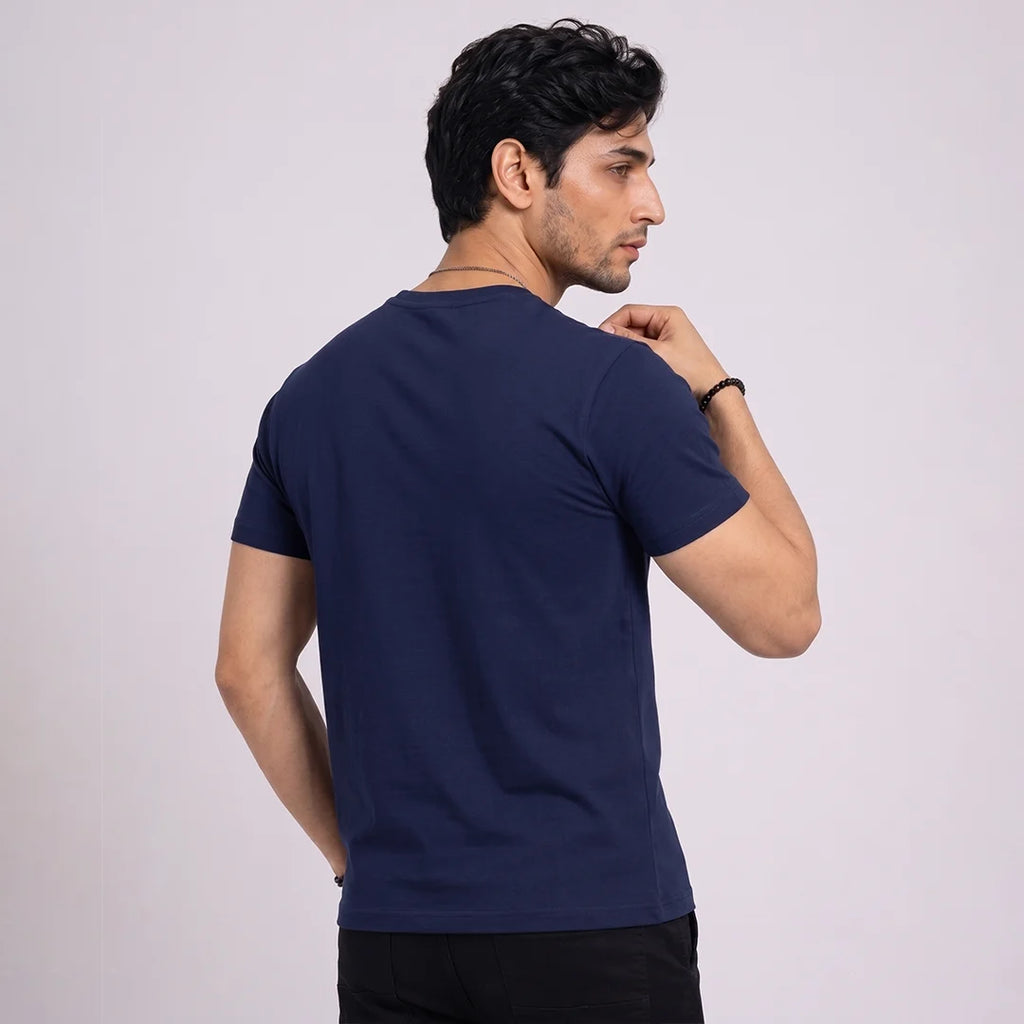 Premium Pure Cotton 180 GSM Regular Fit Round Neck T-Shirt – Double Bio-Washed Luxury Comfort