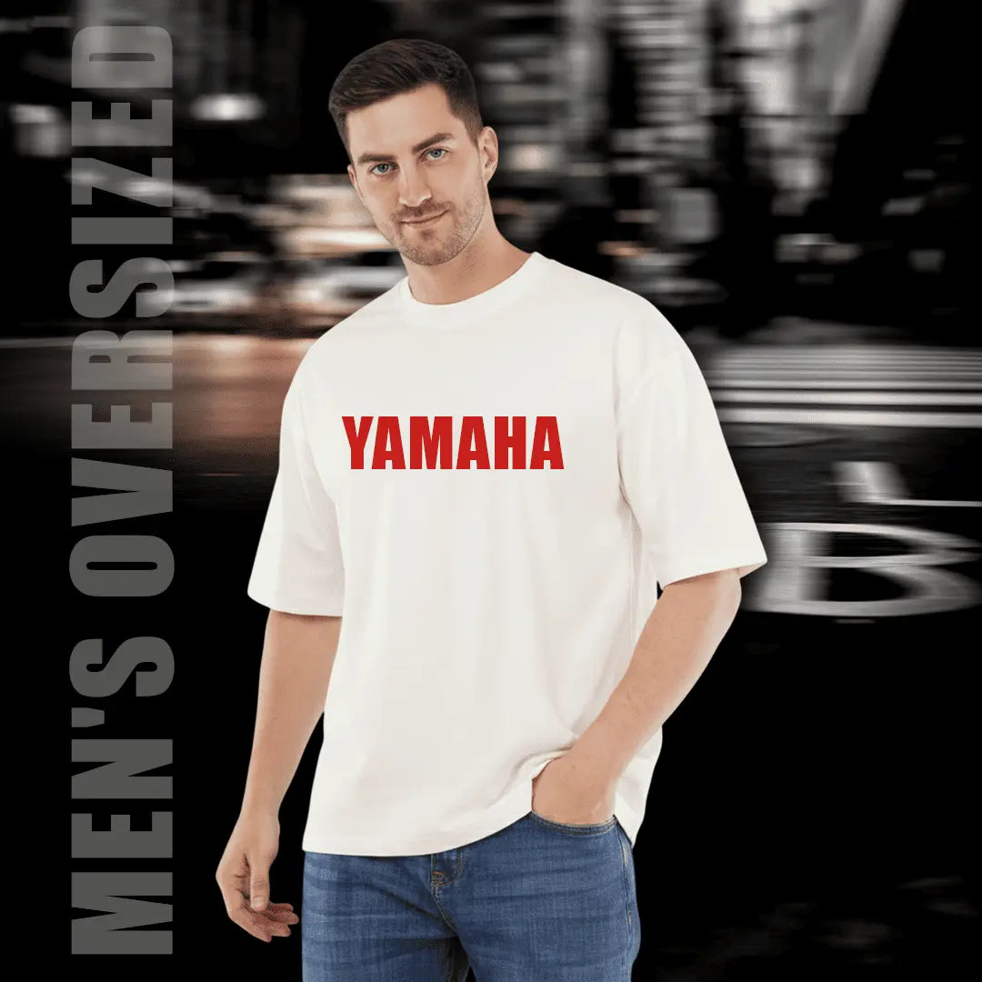 Yamaha YZF R6 Oversized Black T-Shirt for Men - Premium 240 GSM Rich Cotton Biker Graphic Tee