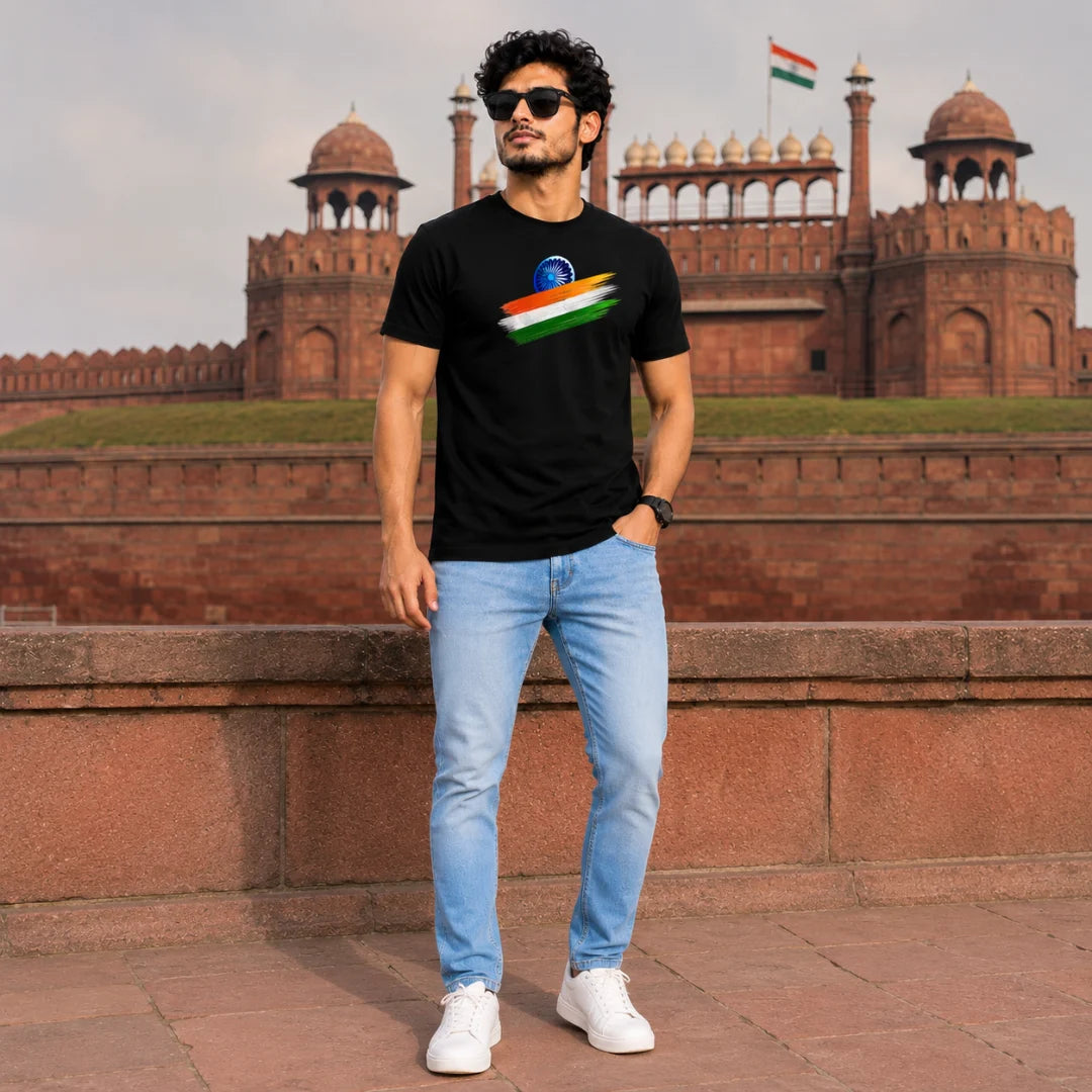 India Independence Edition Graphic T-Shirt | 180 GSM Pure Cotton, Regular Fit