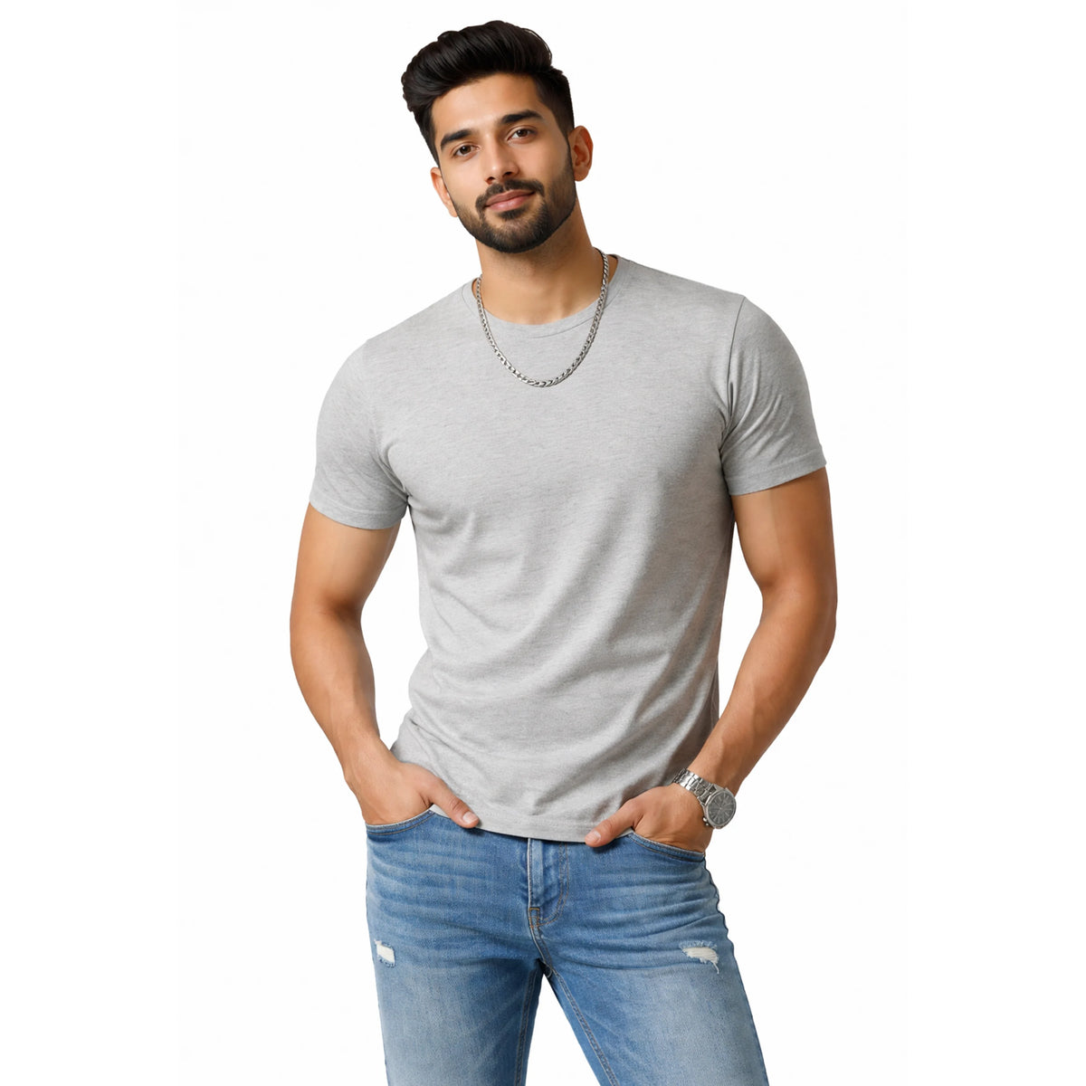 Premium Men’s Eco-Blend T-Shirt | Classic Regular Fit & Sustainable 180 GSM Fabric