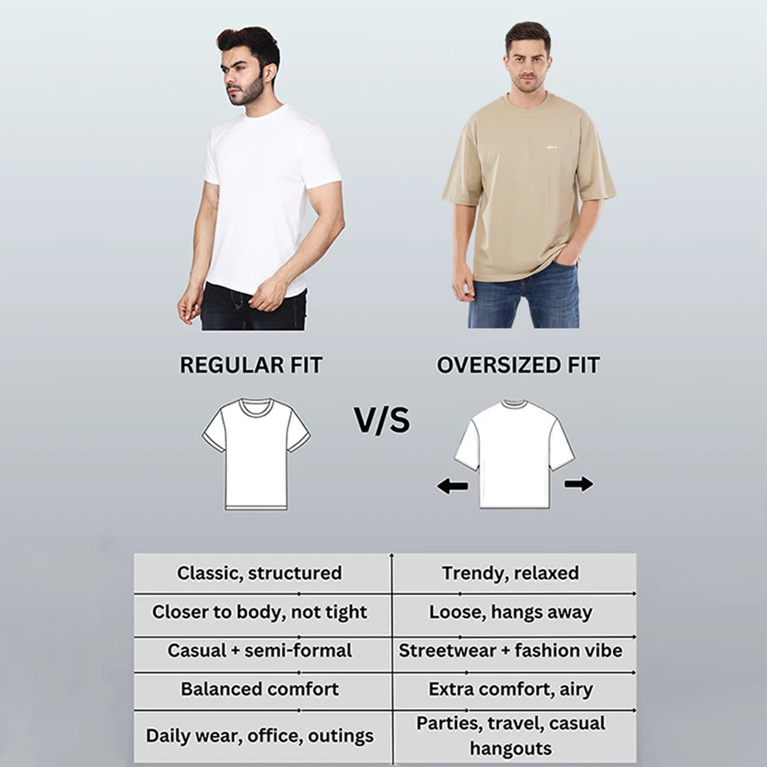 Men’s Premium Beige Oversized T-Shirt | 100% Rich Cotton | Trendy Drop-Shoulder Streetwear Tee