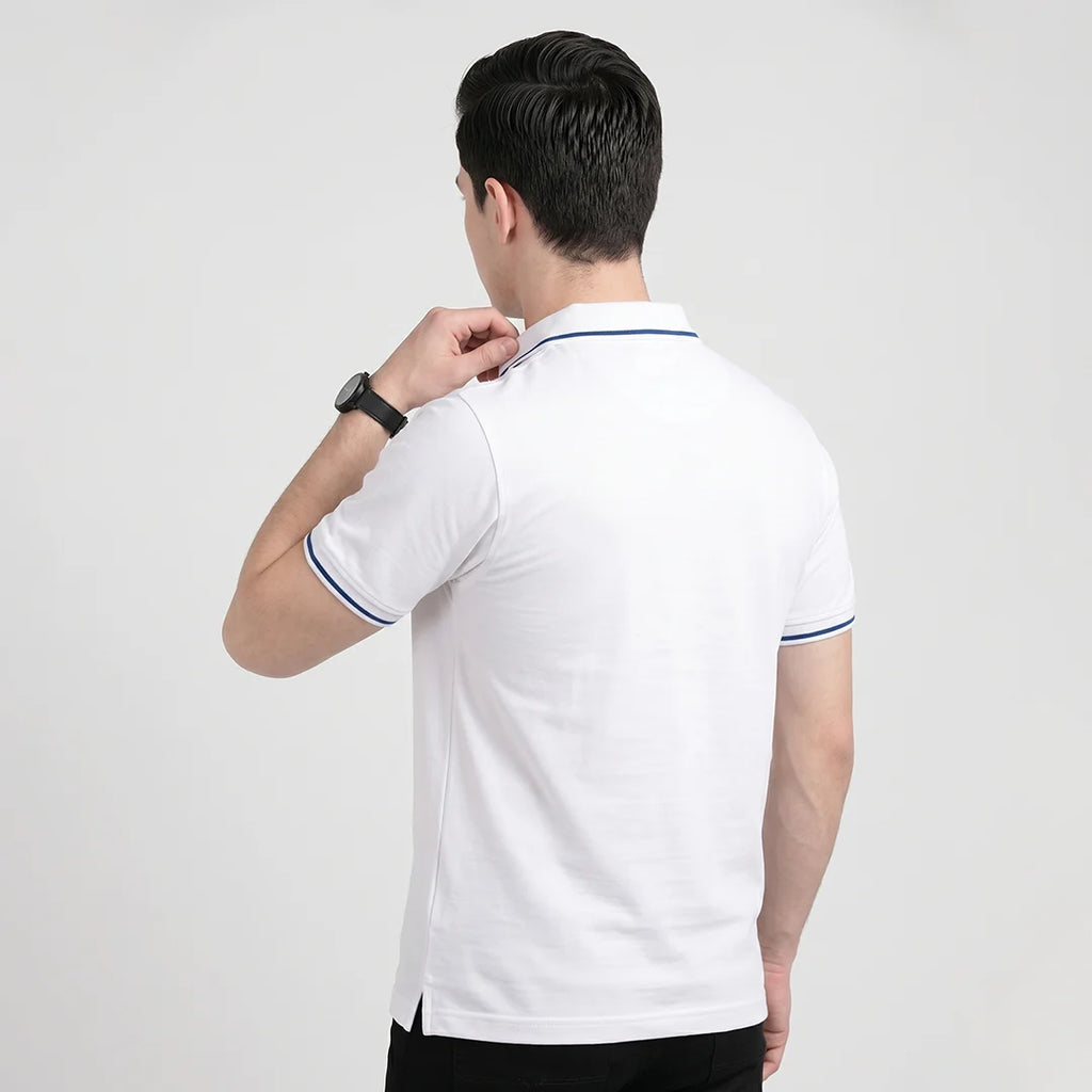 Premium Pure Cotton Regular Fit Tipping Polo Shirt - 270 GSM Bio-Washed