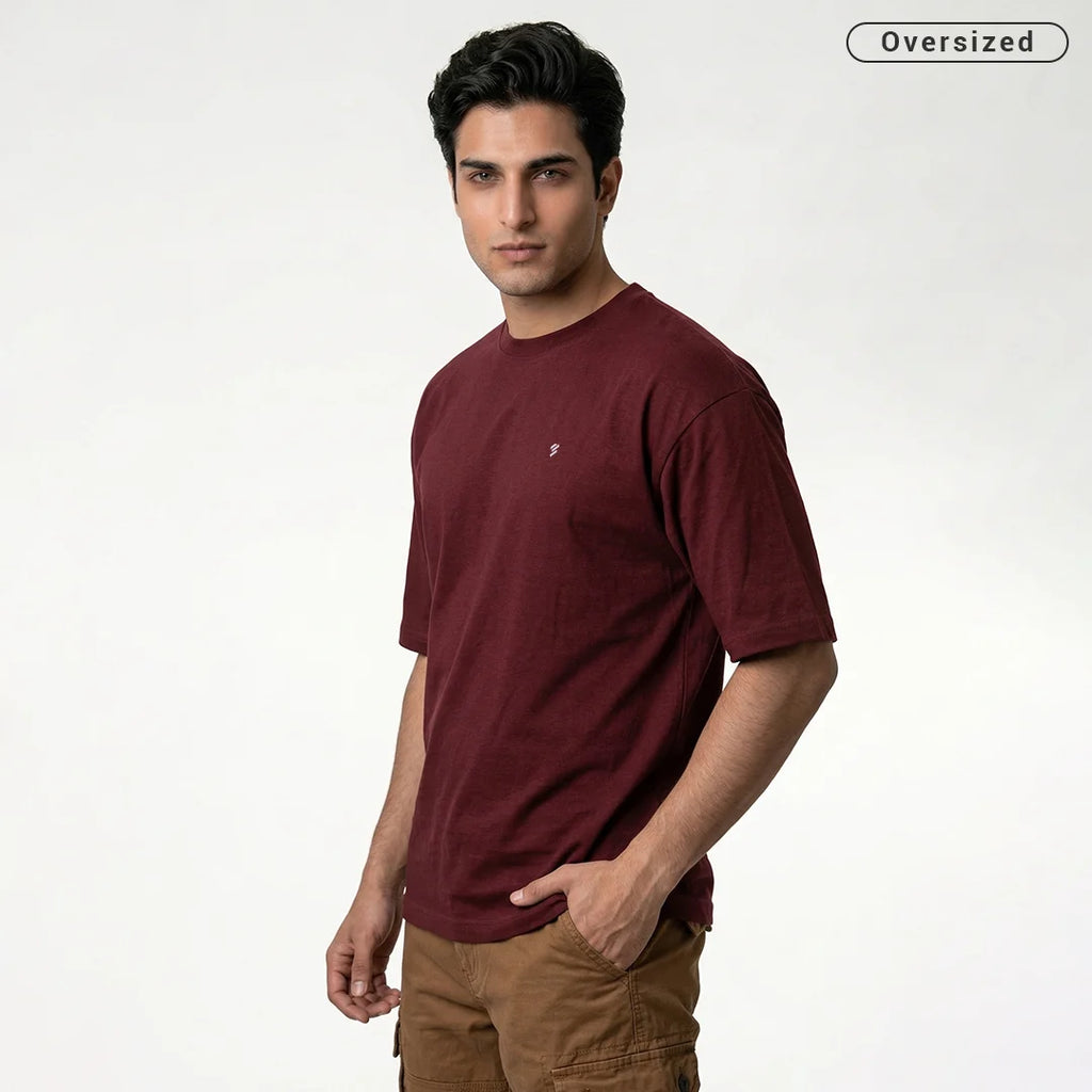 Premium 240 GSM Heavyweight Oversized T-Shirt – 100% Pure Cotton Minimalist Chest Logo Tee