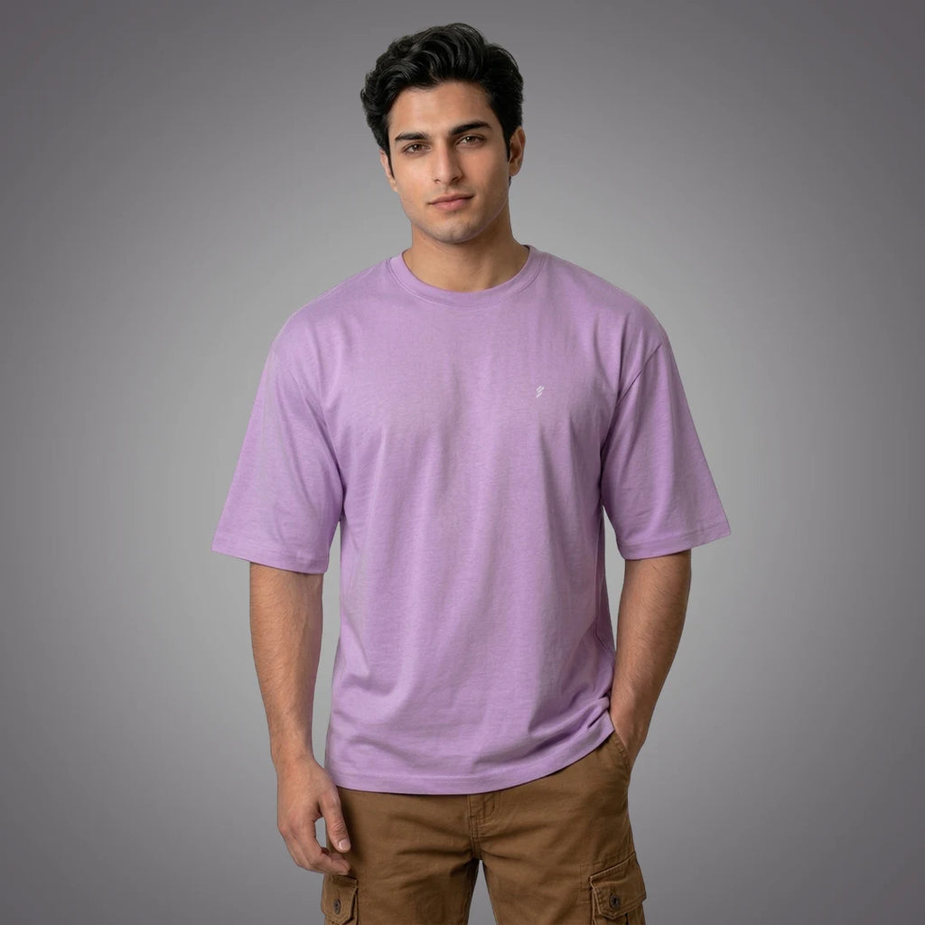 Premium 240 GSM Heavyweight Oversized T-Shirt – 100% Pure Cotton Minimalist Chest Logo Tee