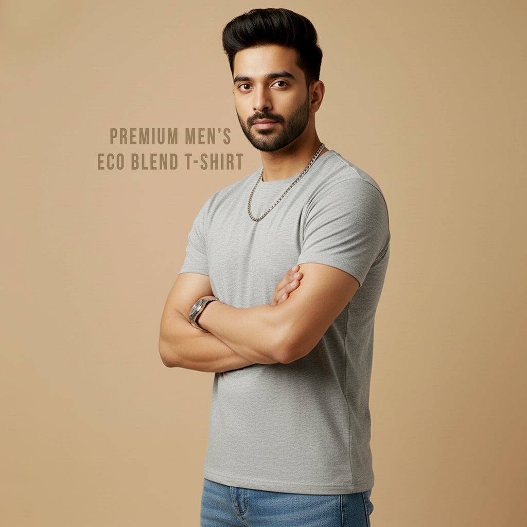 Premium Men’s Eco-Blend T-Shirt | Classic Regular Fit & Sustainable 180 GSM Fabric