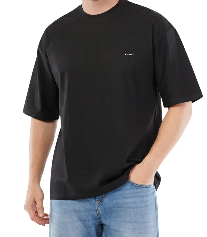 Men’s Premium Beige Oversized T-Shirt | 100% Rich Cotton | Trendy Drop-Shoulder Streetwear Tee