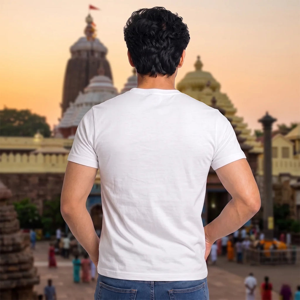 Lord Jagannath Devotional Festival Graphic T-Shirt – 180 GSM Heavyweight Half Sleeve Tee
