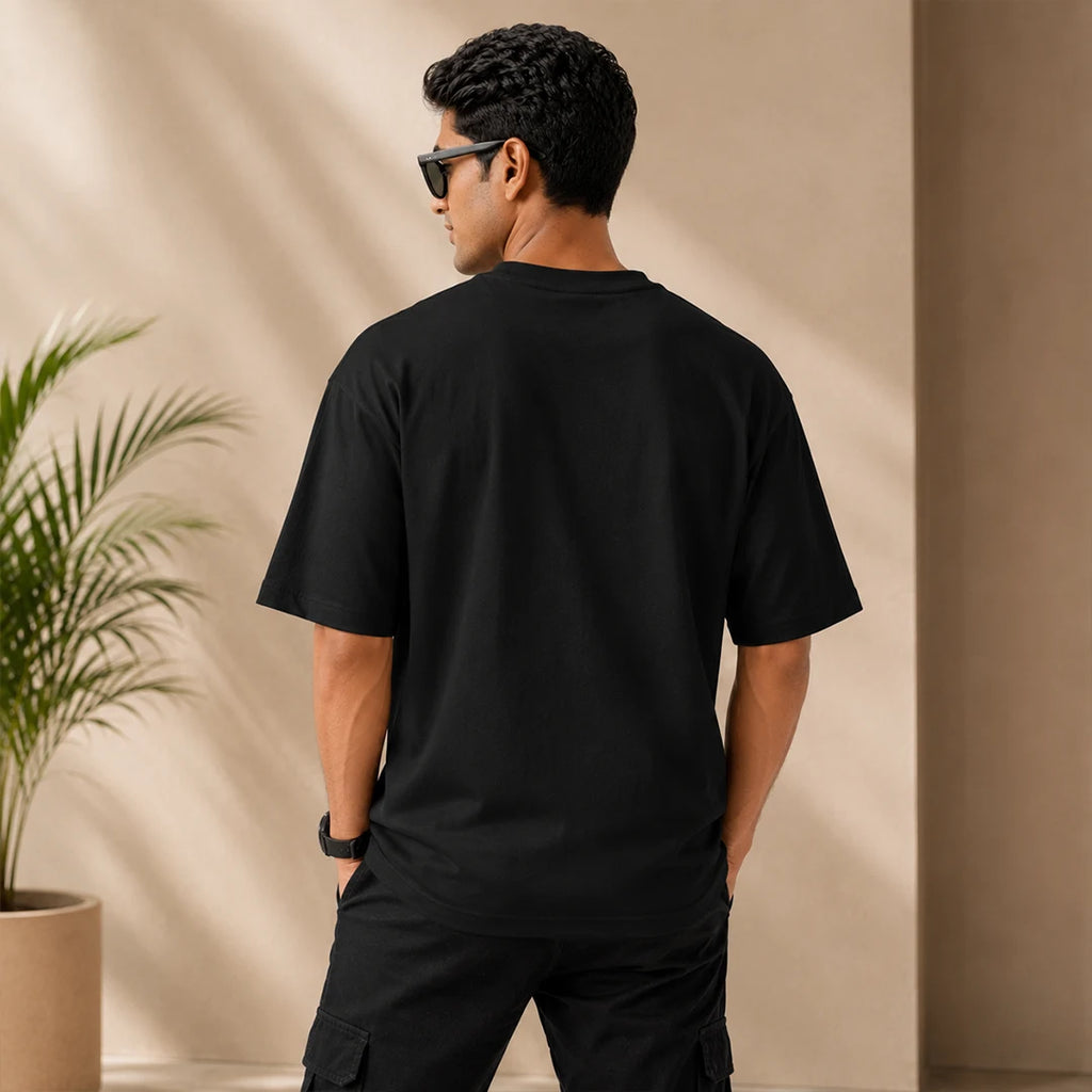 Men's "I Am Indian" Pride Oversized Graphic T-Shirt - 240 GSM Pure Cotton, Bio-Washed