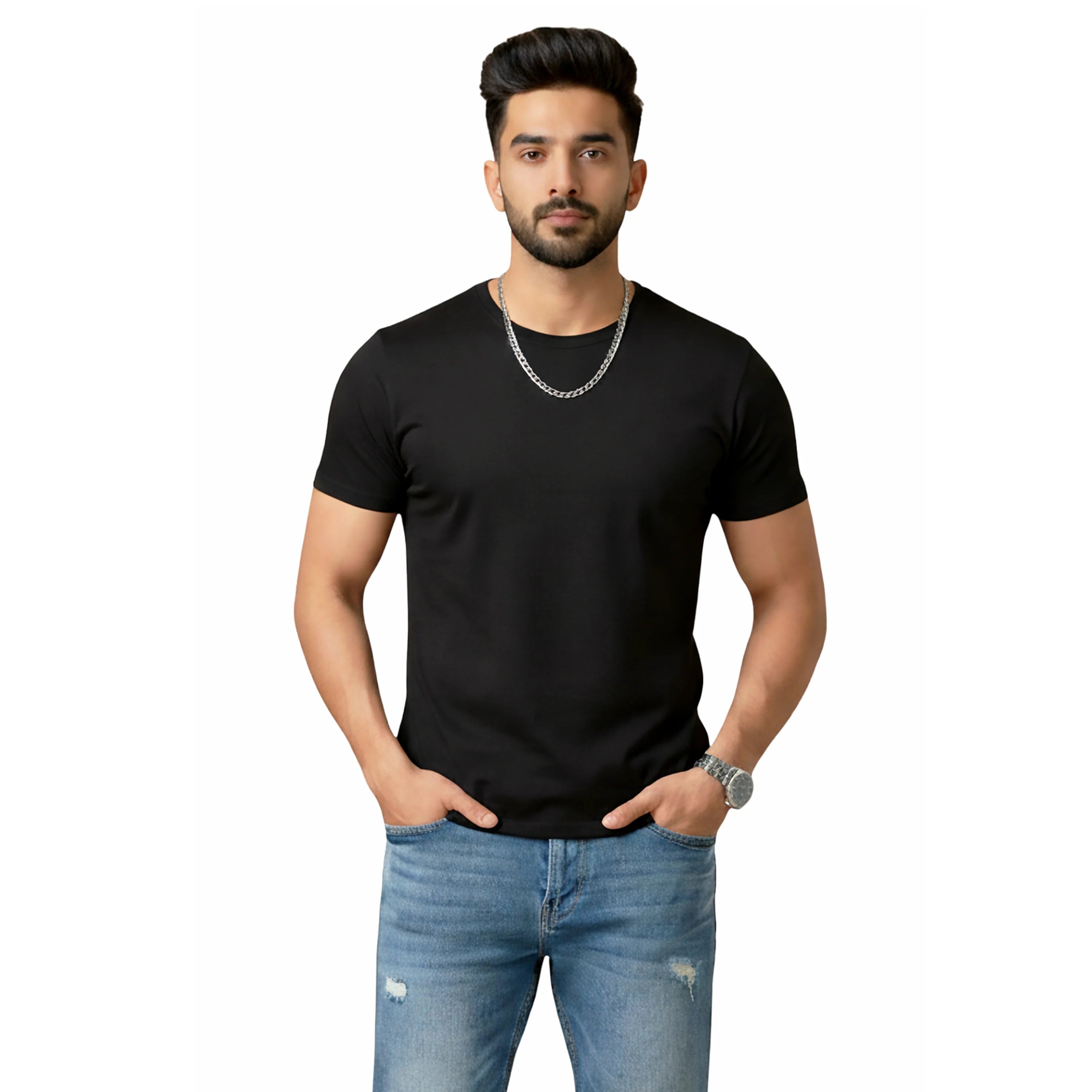 Premium Men’s Eco-Blend T-Shirt | Classic Regular Fit & Sustainable 180 GSM Fabric