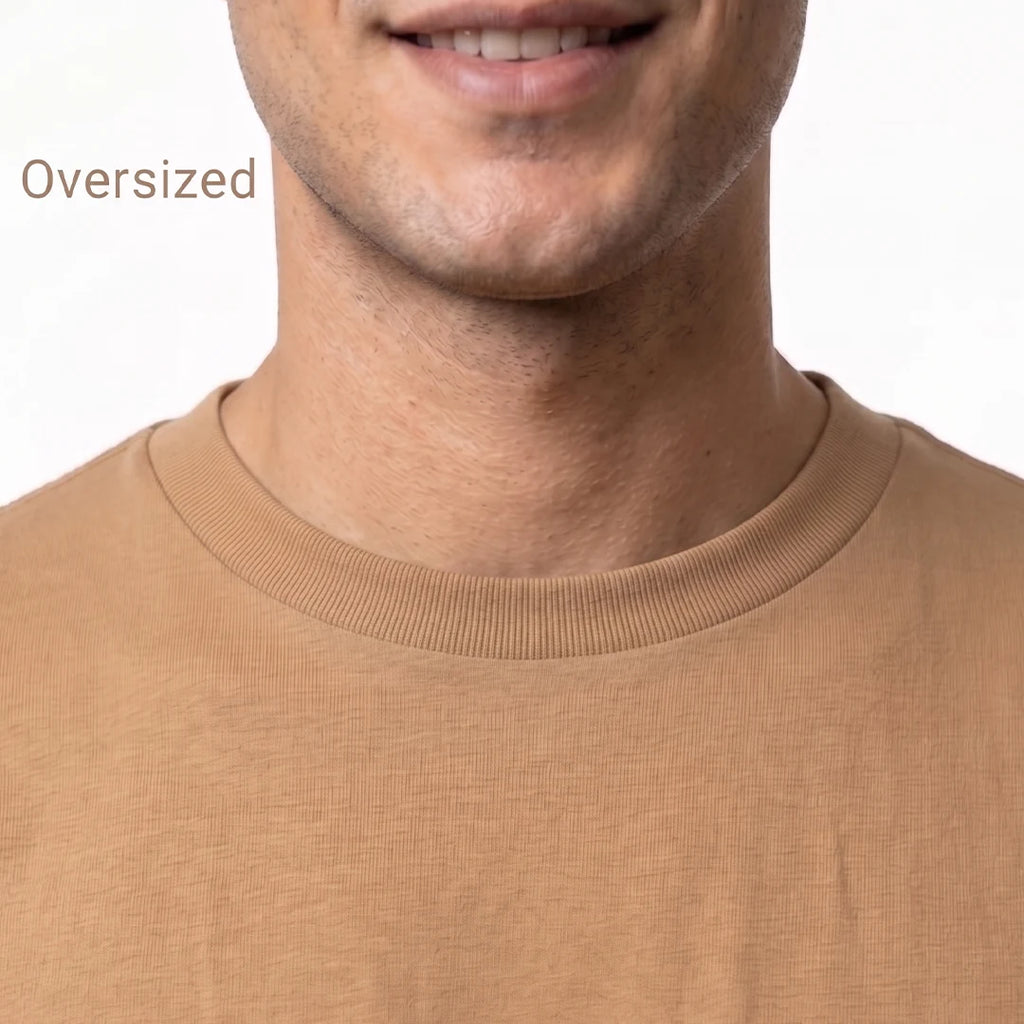 Men's Premium Heavyweight Oversized T-Shirt | 240 GSM Pure Cotton Biowashed Relaxed Fit Tee
