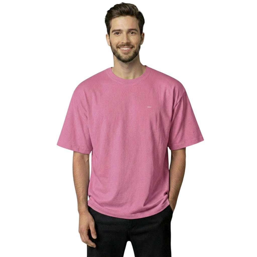 Premium 100% Organic Cotton Men's Oversized T-Shirt – Heavyweight 240 GSM Bio-Washed Relaxed Fit Tee