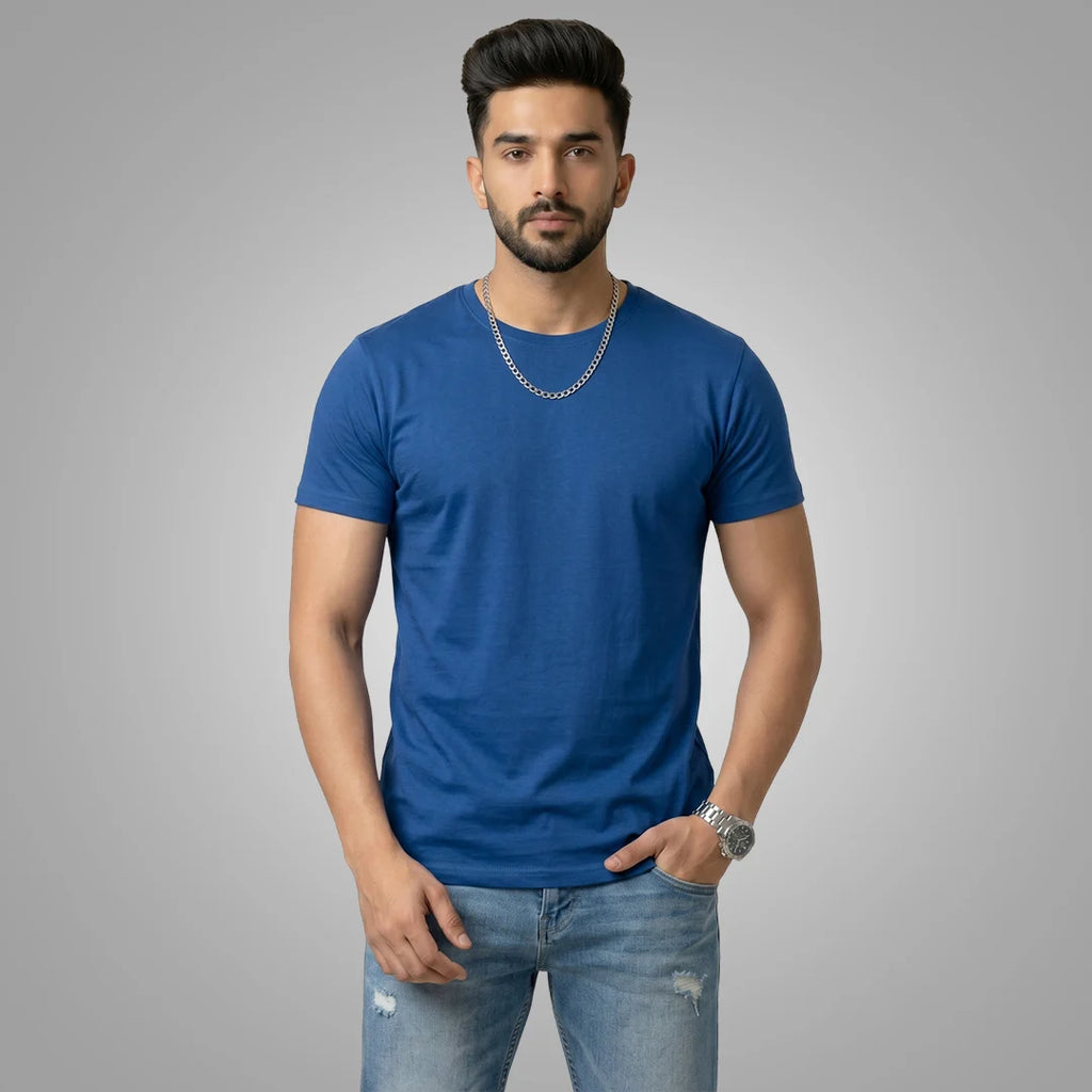 Premium Men’s Eco-Blend T-Shirt | Classic Regular Fit & Sustainable 180 GSM Fabric