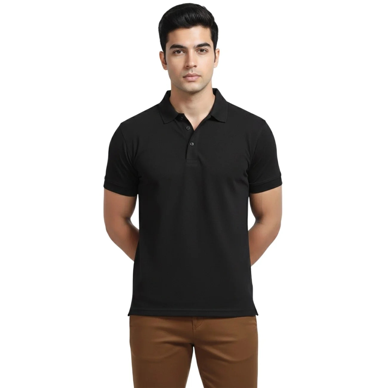 Aeropiq Men’s Premium Polo T-Shirt | 100% Nano Poly with Soft Cotton Feel | 210 GSM Breathable Regular Fit
