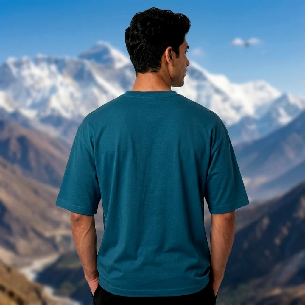 Men's "I Am Indian" Pride Oversized Graphic T-Shirt - 240 GSM Pure Cotton, Bio-Washed