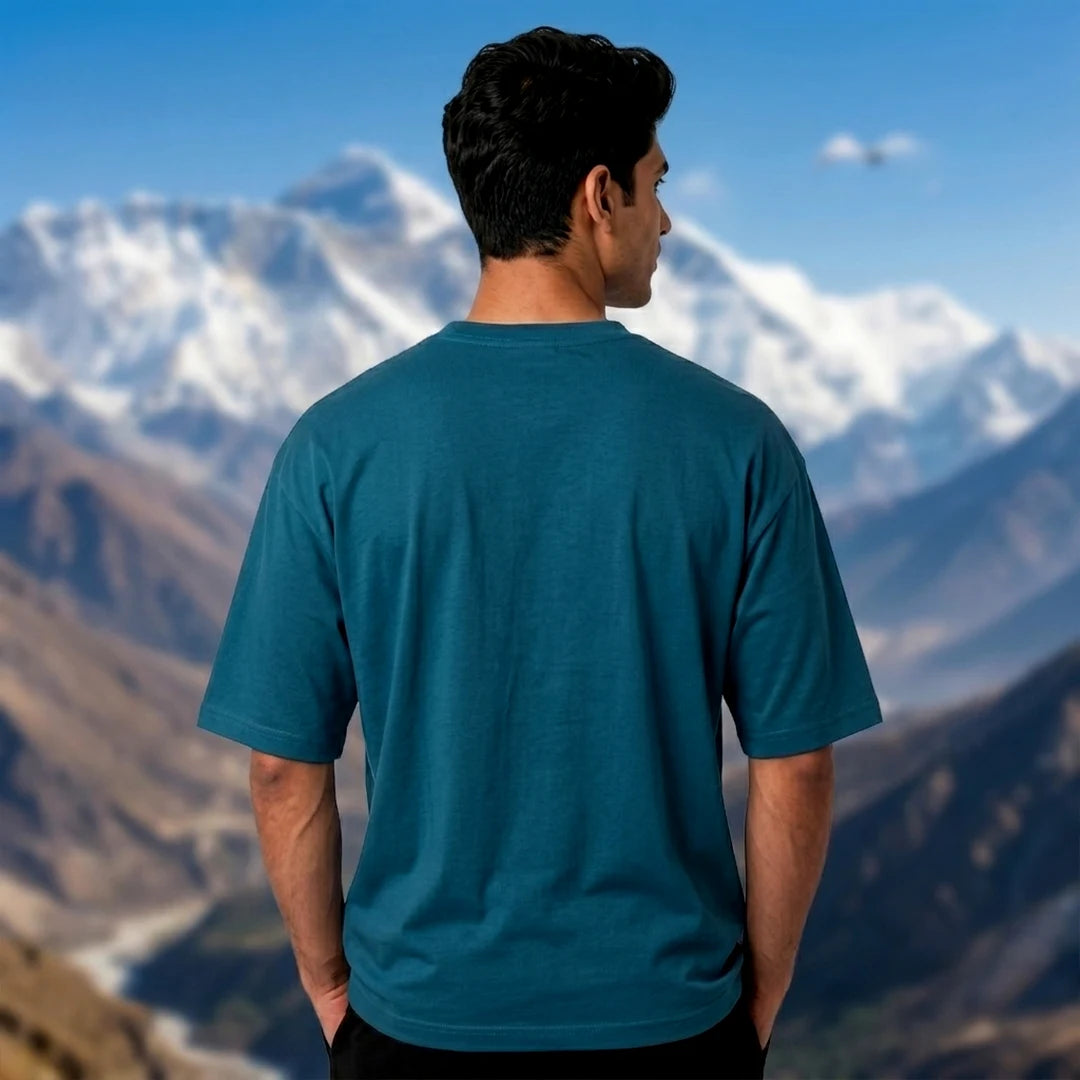 Men's "I Am Indian" Pride Oversized Graphic T-Shirt - 240 GSM Pure Cotton, Bio-Washed