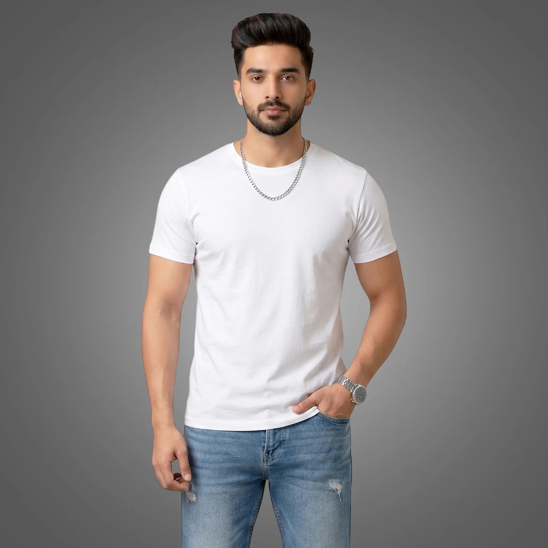 Premium Men’s Eco-Blend T-Shirt | Classic Regular Fit & Sustainable 180 GSM Fabric