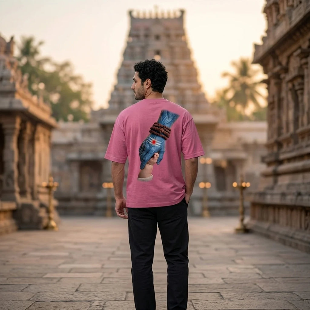 Mahadev Art Printed Heavyweight Oversized Tee | 240 GSM Breathable Drop Shoulder T-Shirt