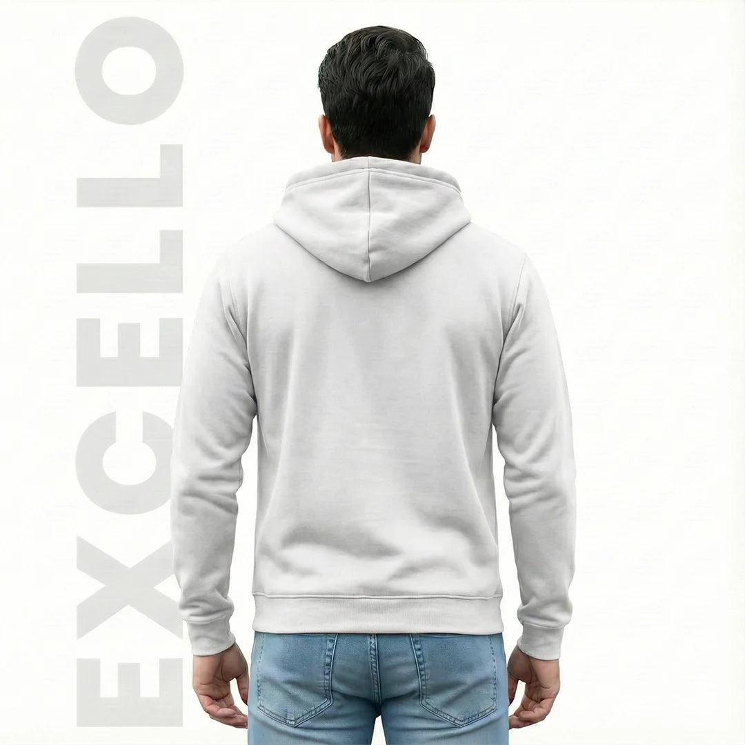 Men's Premium Solid Hoodie | Classic Regular Fit Cotton Blend Pullover Hoodie with Kangaroo Pocket | Essential Casual Winter Streetwear