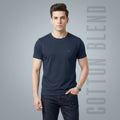 Premium Men's Cotton Blend T-Shirt | 180 GSM Bio-Washed | Excello Embroidered Logo
