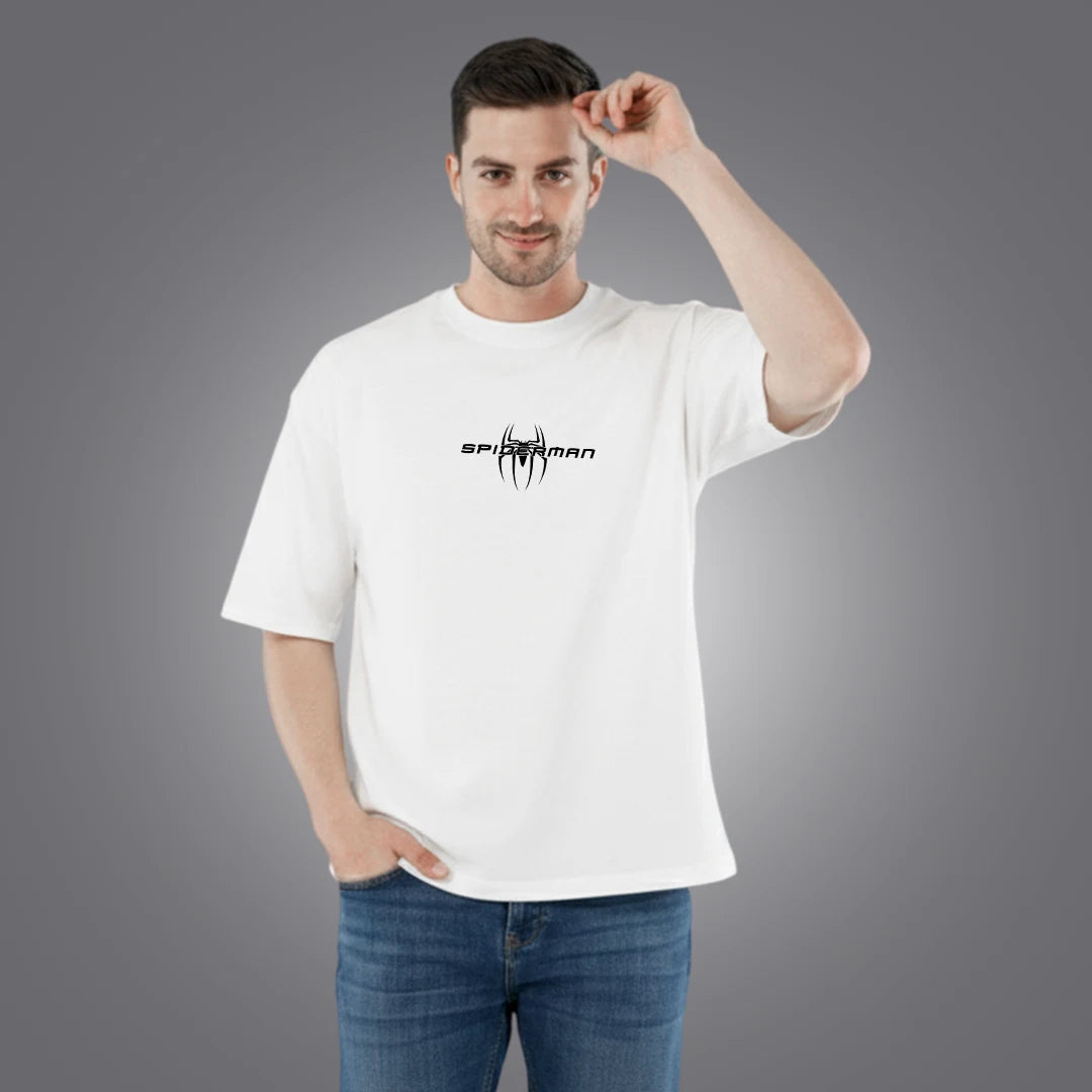 Spider-Man Web-Slinger | Premium White Oversized T-Shirt