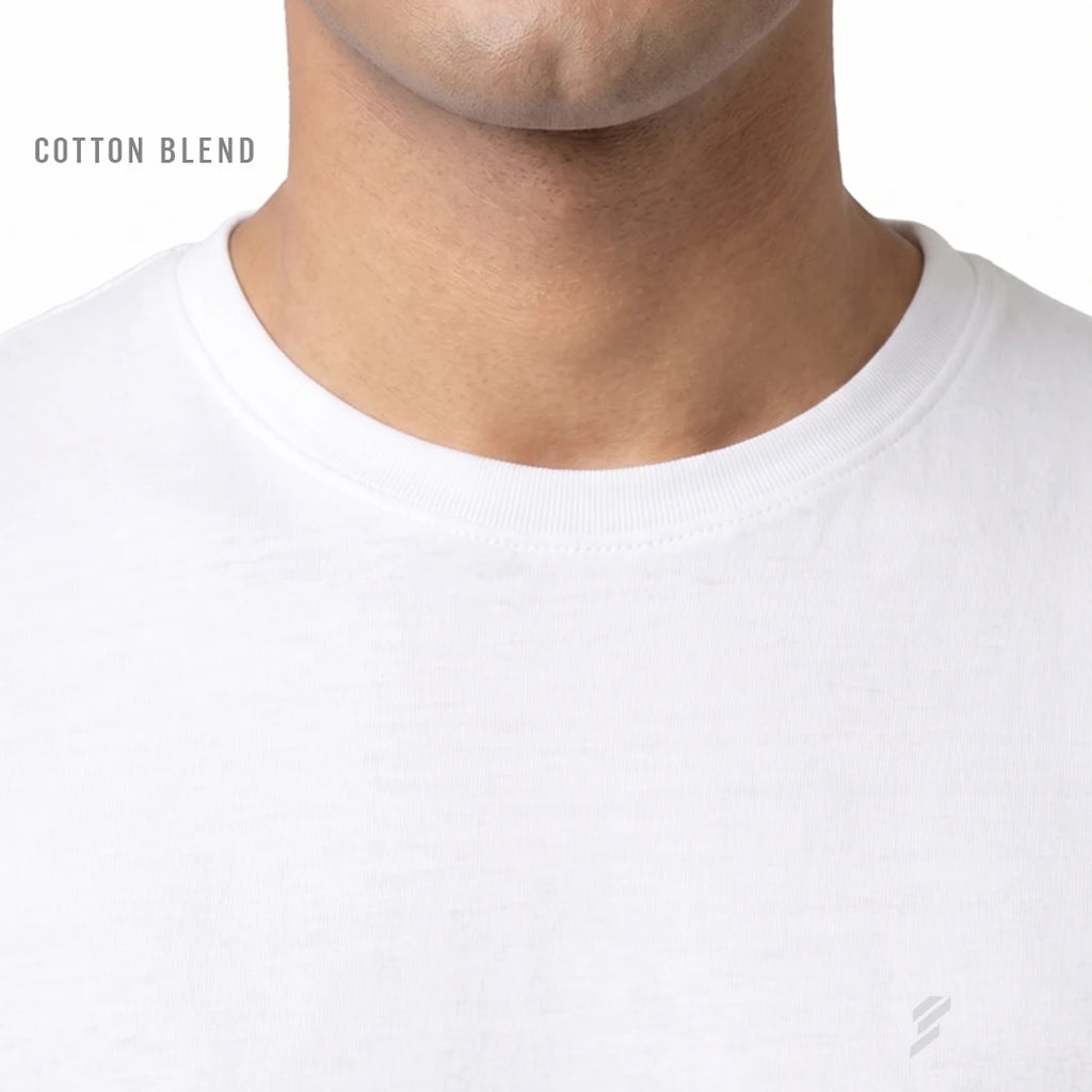 Men's Regular Fit Round Neck T-Shirt – Premium 180 GSM Biowashed Cotton Blend Half Sleeve Tee