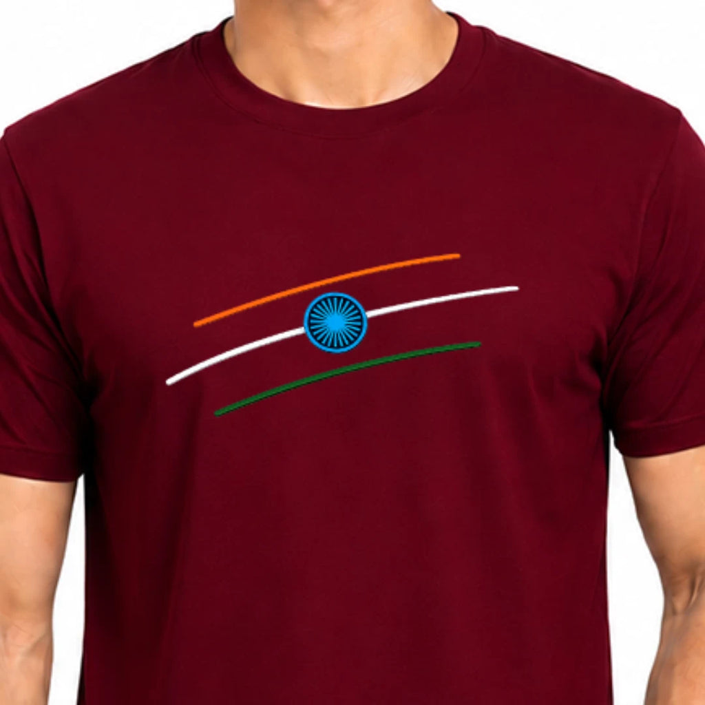 Premium Patriotic Theme Pure Cotton T-Shirt | 180 GSM, Bio-Washed Regular Fit Graphic Tee