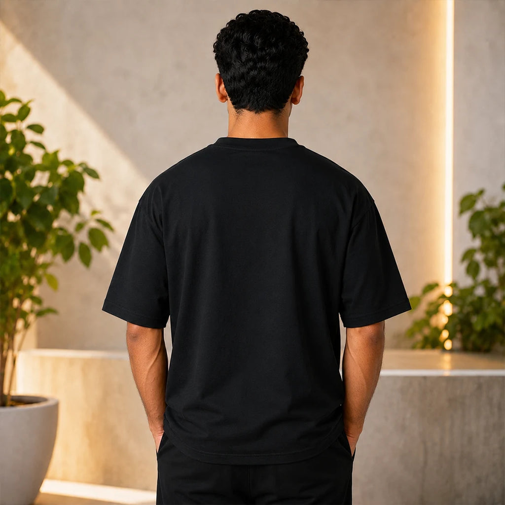 Men's Cosmic Chakra Divine Oversized Graphic T-Shirt - 240 GSM Pure Cotton, Bio-Washed