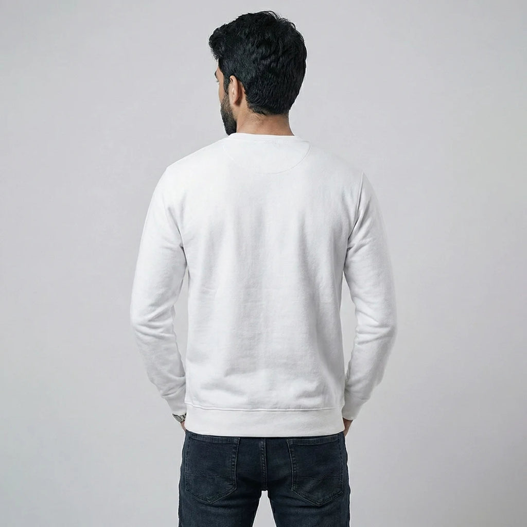 Men’s Premium Solid Crew Neck Sweatshirt | Casual Long Sleeve Pullover for Winter & Fall | Smart Regular Fit