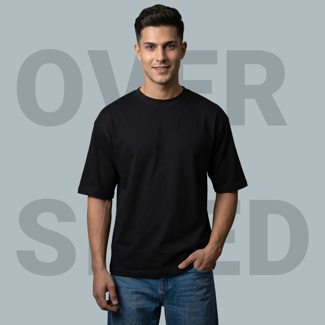 Men's Premium Heavyweight Oversized T-Shirt | 240 GSM Pure Cotton Biowashed Relaxed Fit Tee