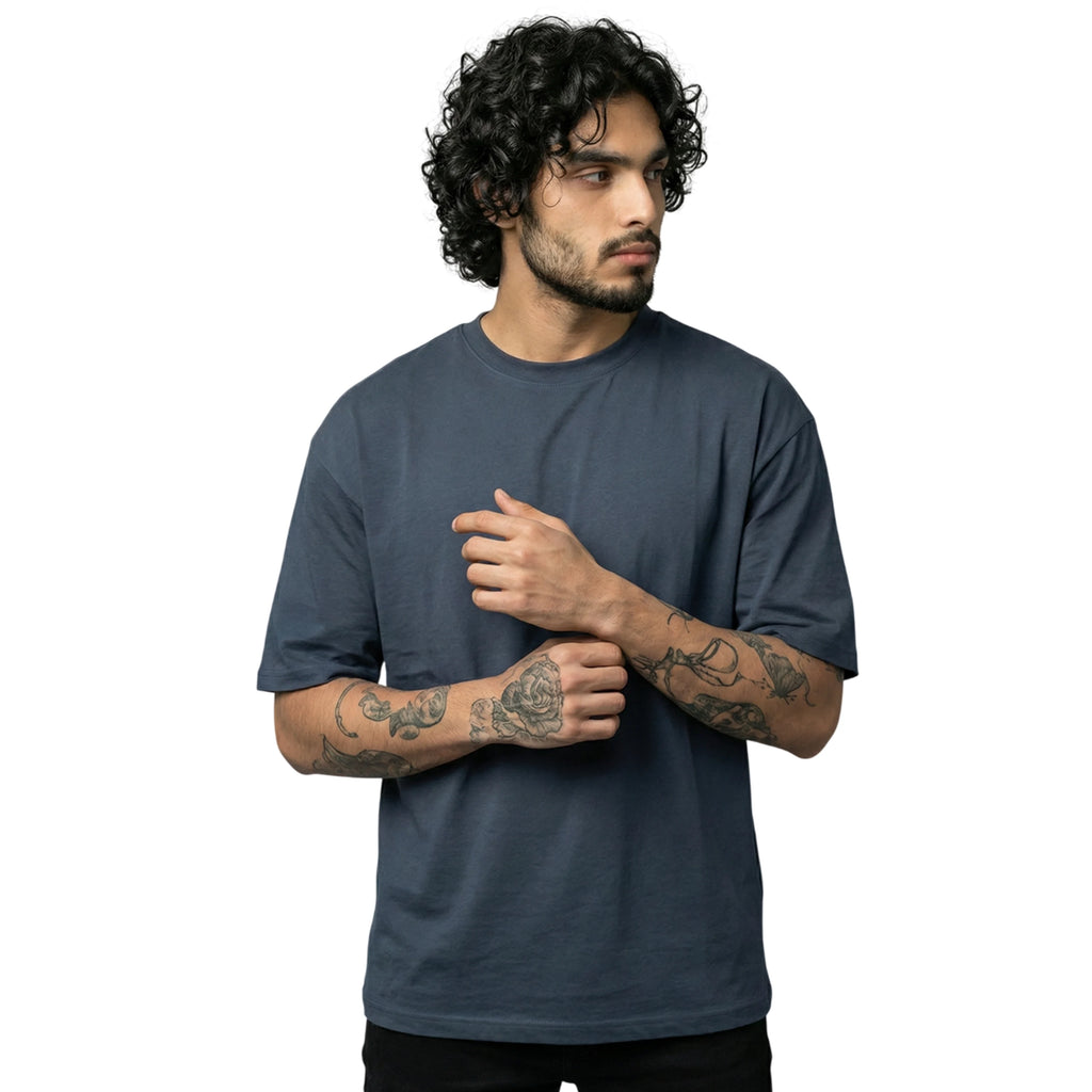 Premium Oversized Heavyweight T-Shirt - 240 GSM 100% Organic Cotton Bio-Washed Streetwear Tee
