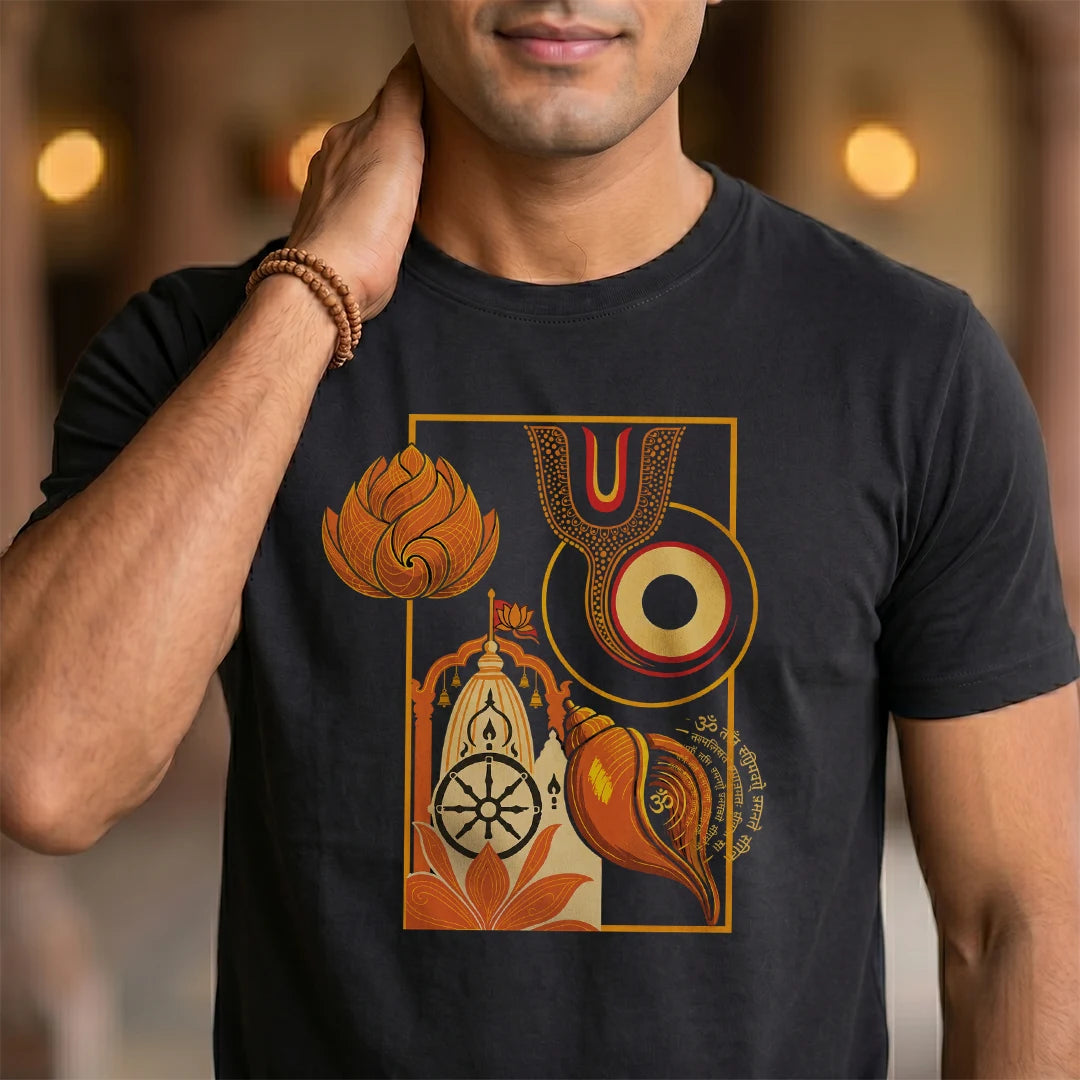 Lord Jagannath Rath Yatra Special T-Shirt | 180 GSM Pure Premium Cotton Regular Fit Print Tee