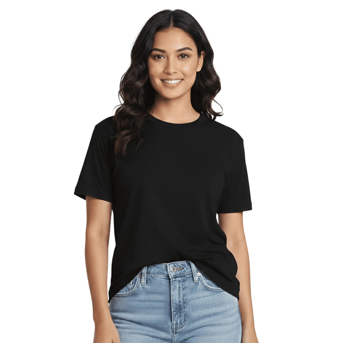 Premium 100% Organic Cotton Women’s Regular Fit Crew Neck T-Shirt – 180 GSM Bio-Washed Comfort Tee