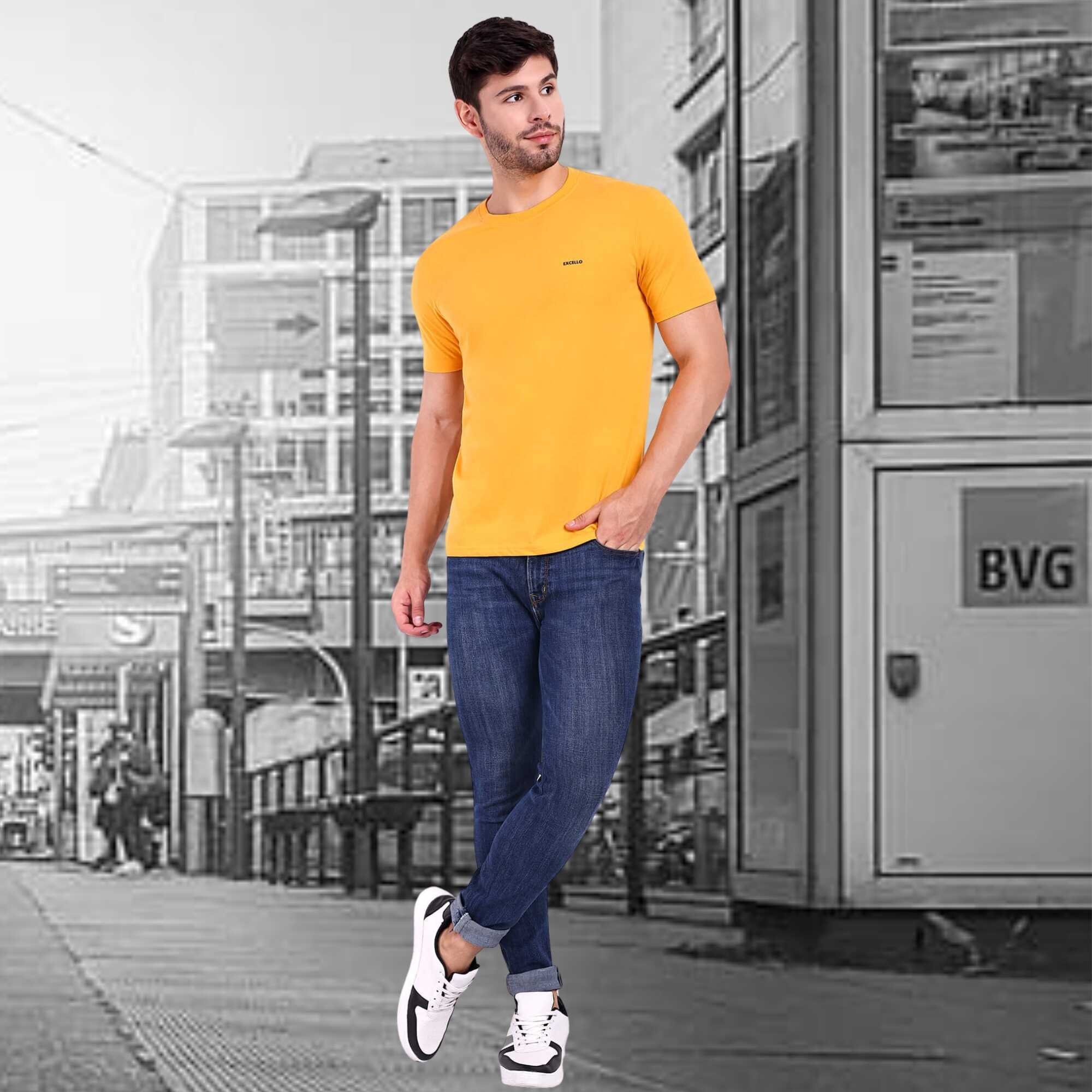 Men's 100% Pure Cotton T-Shirt – Regular Fit | Soft, Breathable & Stylish