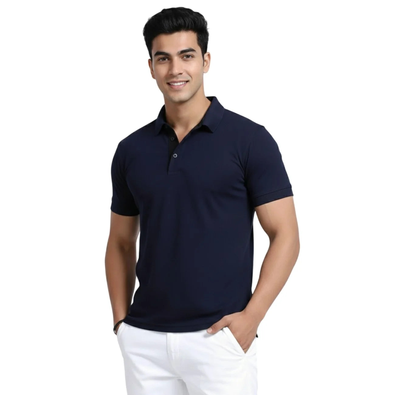 Aeropiq Men’s Premium Polo T-Shirt | 100% Nano Poly with Soft Cotton Feel | 210 GSM Breathable Regular Fit