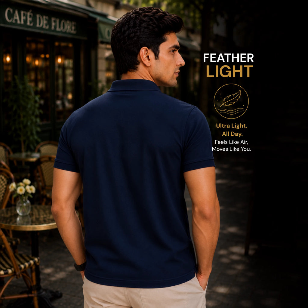 Patriotic India Naval Ship Polo for Men - 210 GSM Breathable T-Shirt