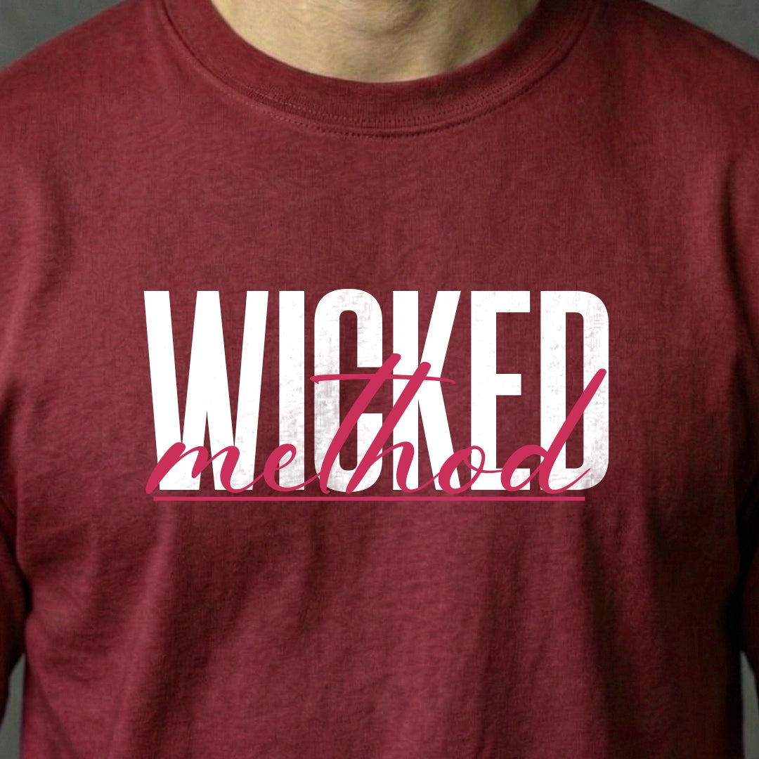 "Wicked Method" Graphic Oversized T-Shirt – Wine
