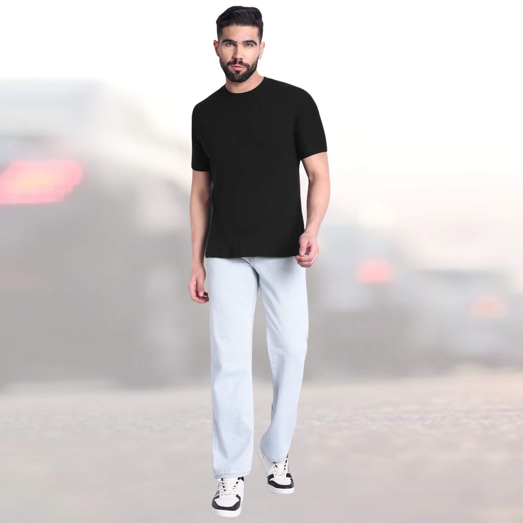 Excello  Pure Cotton Round Neck T-shirt, 180 GSM, Lightweight Premium Feel