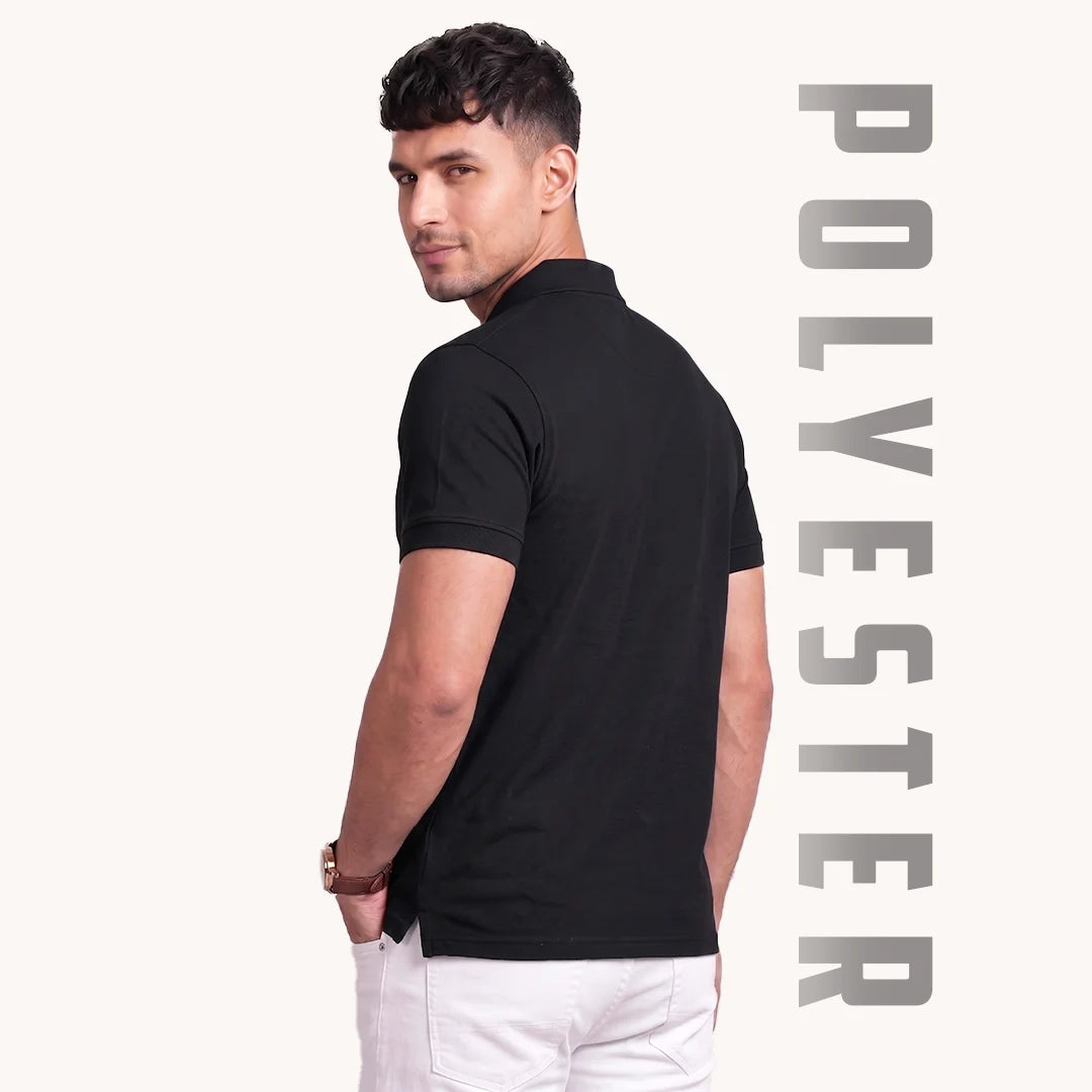 Excello Premium Men's Aeropiq Polo T-Shirt | Wrinkle-Free 100% Nanopoly