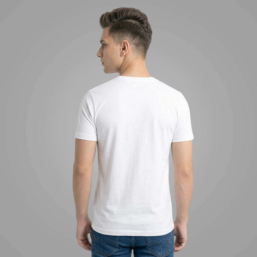 Men's Regular Fit Crew Neck T-Shirt, 100% Pure Cotton, 180 GSM, Breathable Everyday Wear