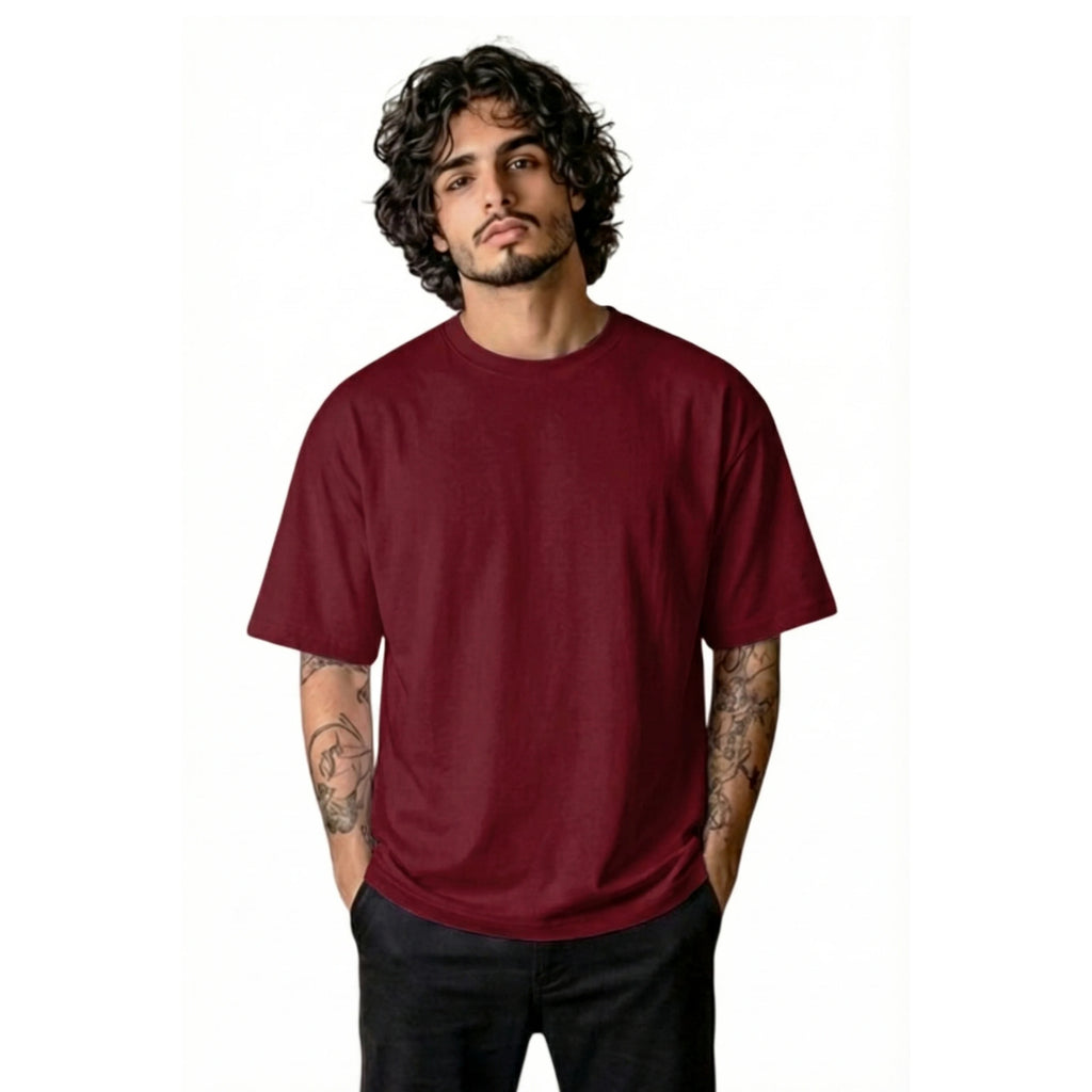 Premium Oversized Heavyweight T-Shirt - 240 GSM 100% Organic Cotton Bio-Washed Streetwear Tee